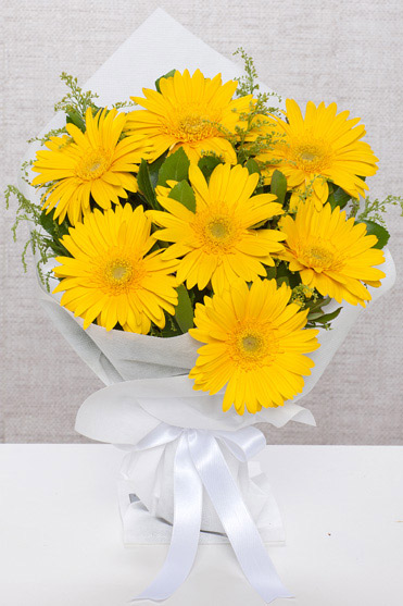 sarı-gerbera-buketi